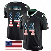 Nike Jets 14 Sam Darnold Black USA Flag Fashion Limited Jersey Dyin,baseball caps,new era cap wholesale,wholesale hats